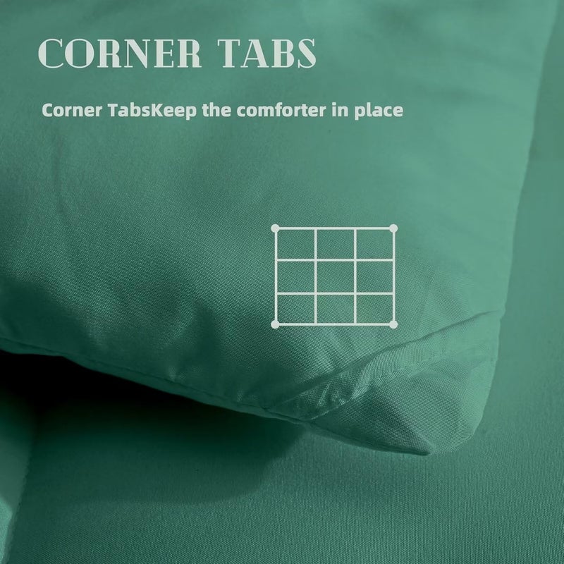 DOWNCOOL Comforters Oversize King Size,Sage Green Duvet Insert,Lightweight | Corner Tabs,All Season, Down Alternative Hotel Comforter, Oversize King 116x98 Inches - Image 3