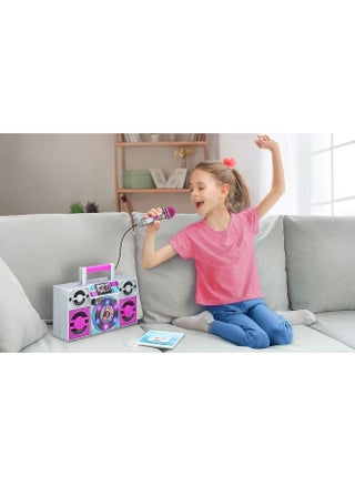 LOL Surprise OMG Remix Karaoke Machine Sing Along Boombox with Real Karaoke Microphone for Kids, Built in Music, Flashing Lights, Record, Turntable with Sound Effects, Connect Device - pzsku/ZE37FA95C7013C98A740CZ/45/_/1729172064/ec5754cc-bf7e-4521-9f29-82583dec6140