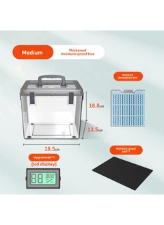 Generic Camera Moisture-proof Box SLR Lens Drying Box Photographic Equipment Electronic Components Hygrometer Tea Mildew-proof Seal-Color:Medium Size  Comes With Hygrometer + Moisture-absorbing Box + Moisture-proof Mat-0l  - Image 1