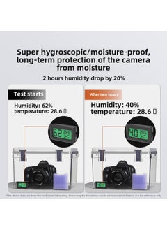 Generic Camera Moisture-proof Box SLR Lens Drying Box Photographic Equipment Electronic Components Hygrometer Tea Mildew-proof Seal-Color:Medium Size  Comes With Hygrometer + Moisture-absorbing Box + Moisture-proof Mat-0l  - Image 4