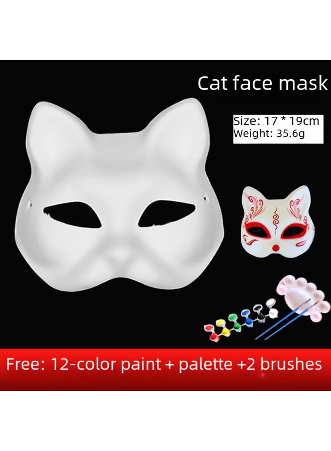 Blank Pulp Peking Opera Facial Mask Children's Diy Hand-painted Material Package Handmade Mask Full Face Male Half Face - Image 3