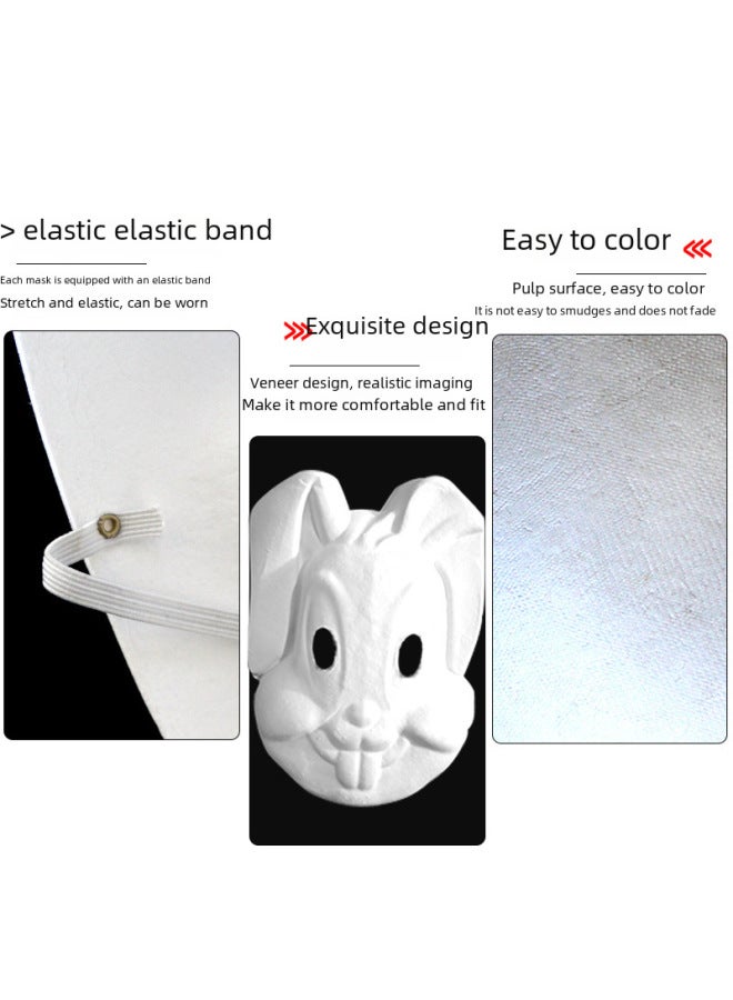 Blank Pulp Peking Opera Facial Mask Children's Diy Hand-painted Material Package Handmade Mask Full Face Male Half Face - Image 4
