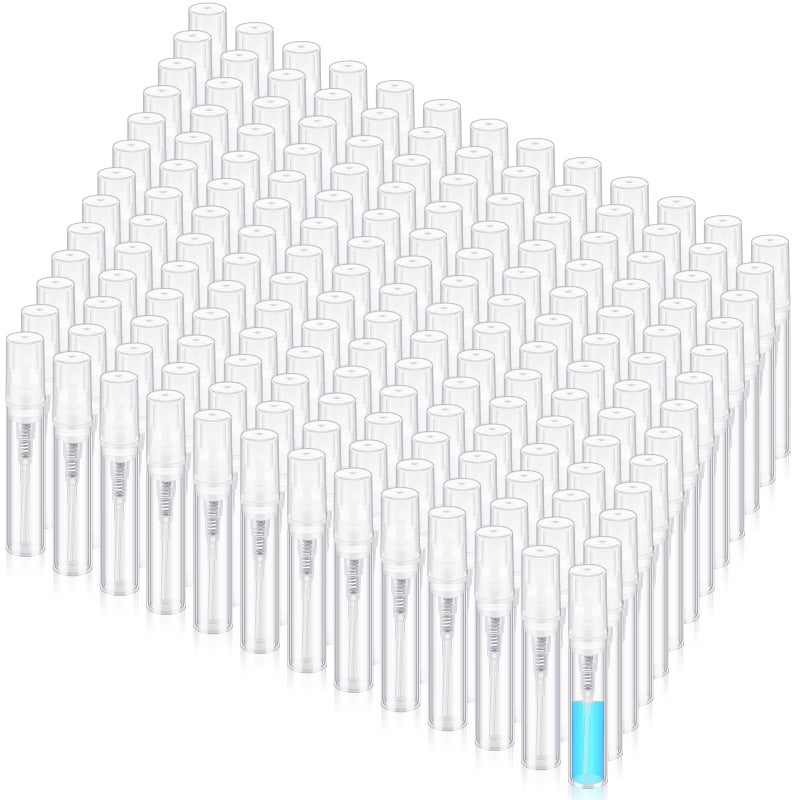 Zhehao 200 Pcs Mini Spray Bottles 3 ml Clear Plastic Perfume Bottles Refillable Fine Mist Perfume Atomizer Portable Empty Sample Containers for Cleaning Essential Oils Travel - Image 2