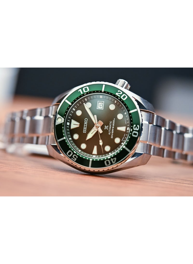Seiko ساعة غوص بروسبكس سومو SPB103J1، 45 مم قرص أخضر، علبة وسوار من الفولاذ المقاوم للصدأ، 200 م مقاومة للماء - Image 5