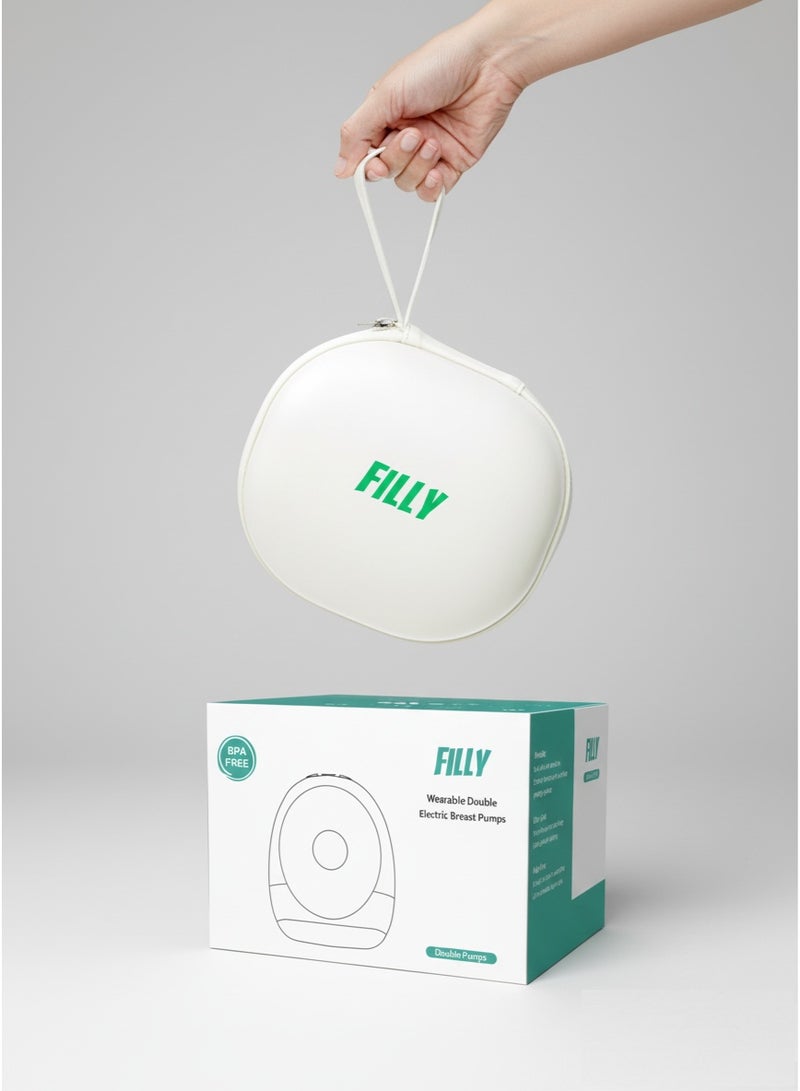 Filly Wearable Double Electric Breast Pump with Carrying Case, 2 pack, Hands free wireless, Painless Breastfeeding With 3 Modes And 9 Suction Levels, Powerful 1500 Mah Battery, Lcd Display - Image 2