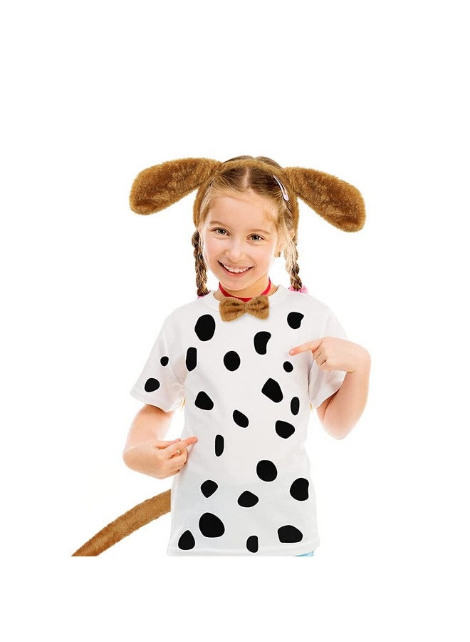 إيفر ماركت طقم أزياء الكلاب من إيفر ماركت، مكون من 3 قطع - آذان، ذيل، ربطة عنق - طقم أزياء تنكرية للحيوانات للهالوين، أعياد الميلاد، الكريسماس، حفلات التنكر - Image 5