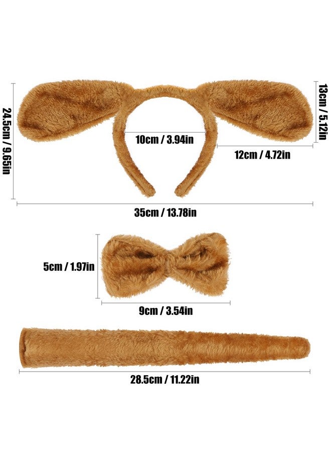 إيفر ماركت طقم أزياء الكلاب من إيفر ماركت، مكون من 3 قطع - آذان، ذيل، ربطة عنق - طقم أزياء تنكرية للحيوانات للهالوين، أعياد الميلاد، الكريسماس، حفلات التنكر - Image 2