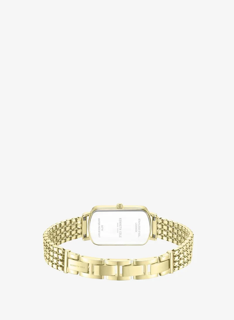 Kenneth Cole New York Gold/Plated Modern Classic Women's 22mm Quartz Watch with Green Dial & Gold-Plated Stainless Steel Bracelet for Women | Best Price UAE