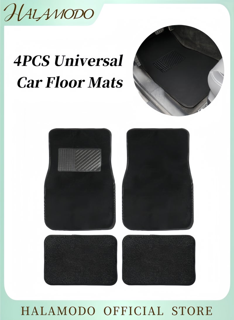 Generic 4PCS Universal Car Floor Mats Set Basic Car Carpet Car Floor Mats Premium Anti Slip PVC Automobile Pad Wear-resistant Mats Fit for Cars & Trucks & SUV  - Image 1