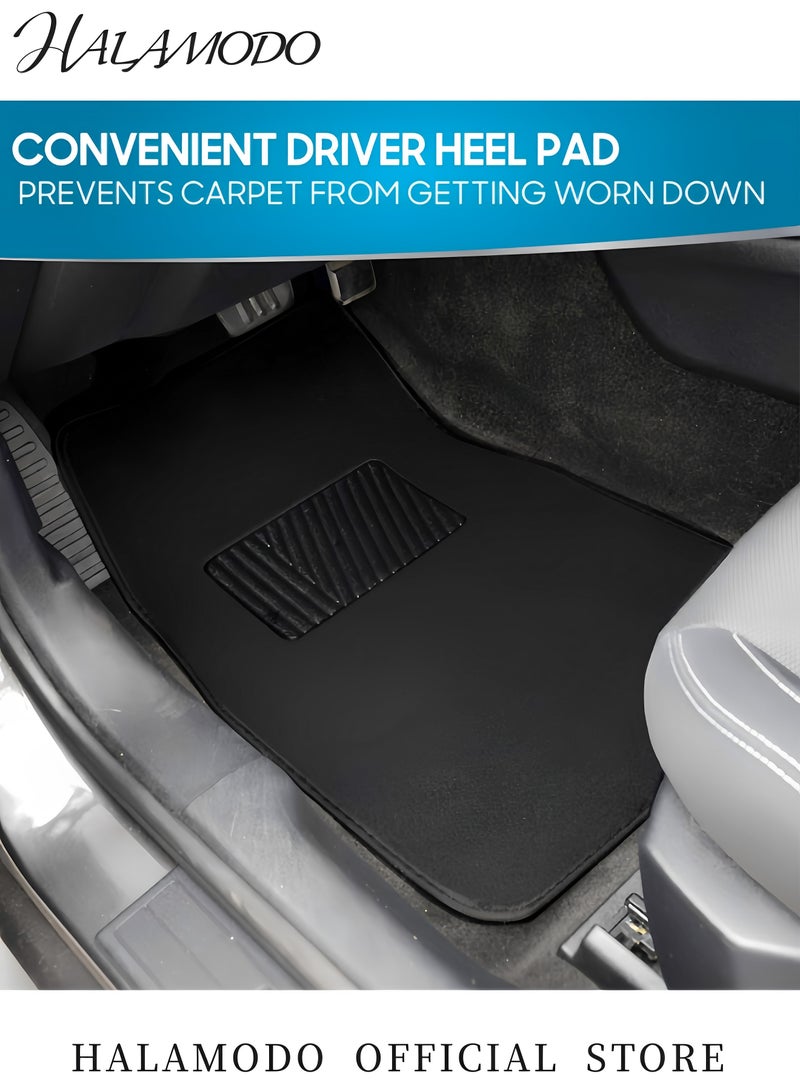 Generic 4PCS Universal Car Floor Mats Set Basic Car Carpet Car Floor Mats Premium Anti Slip PVC Automobile Pad Wear-resistant Mats Fit for Cars & Trucks & SUV  - Image 3