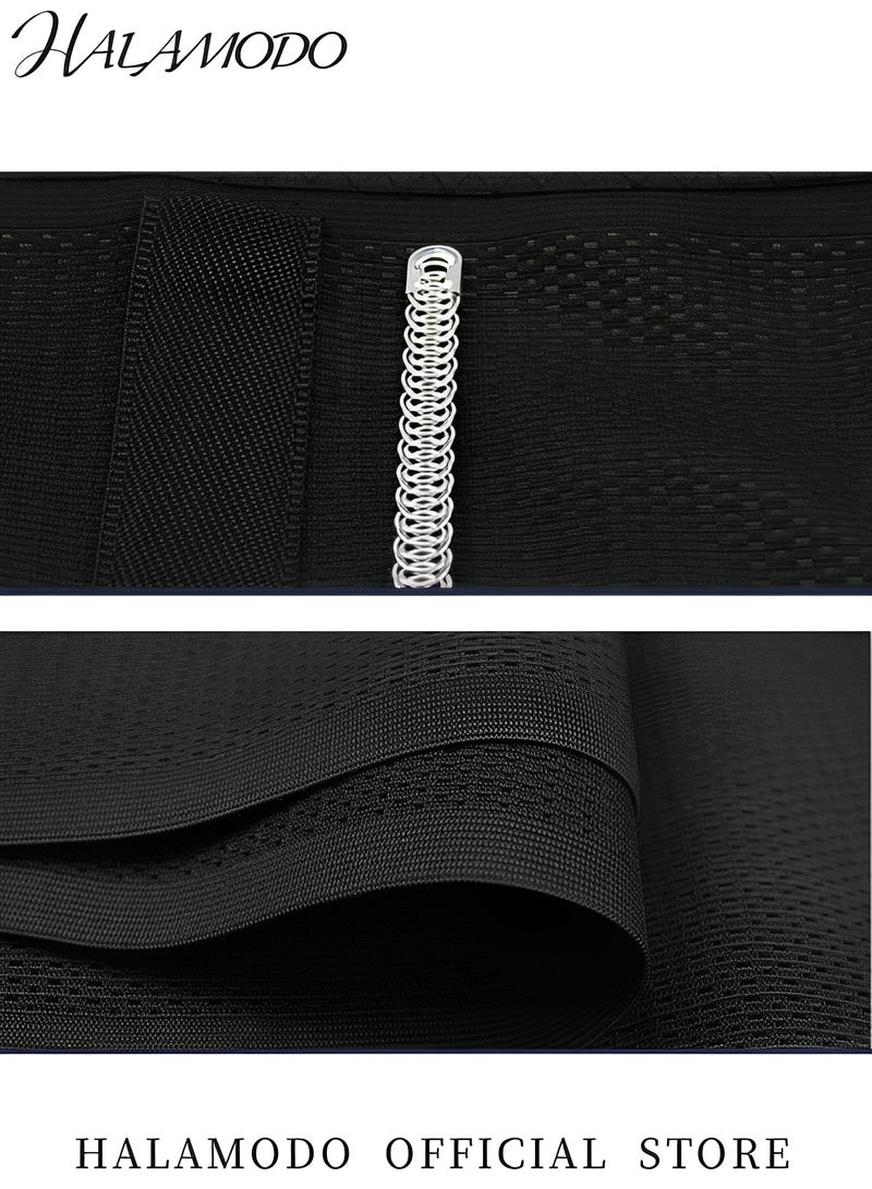HALAMODO Waist Trainer Slimming Bands Corset Slimming Body Shaper Workout Sauna Sweat Band Adjustable Double Pull Lumbar Brace for Men Women  - Image 3