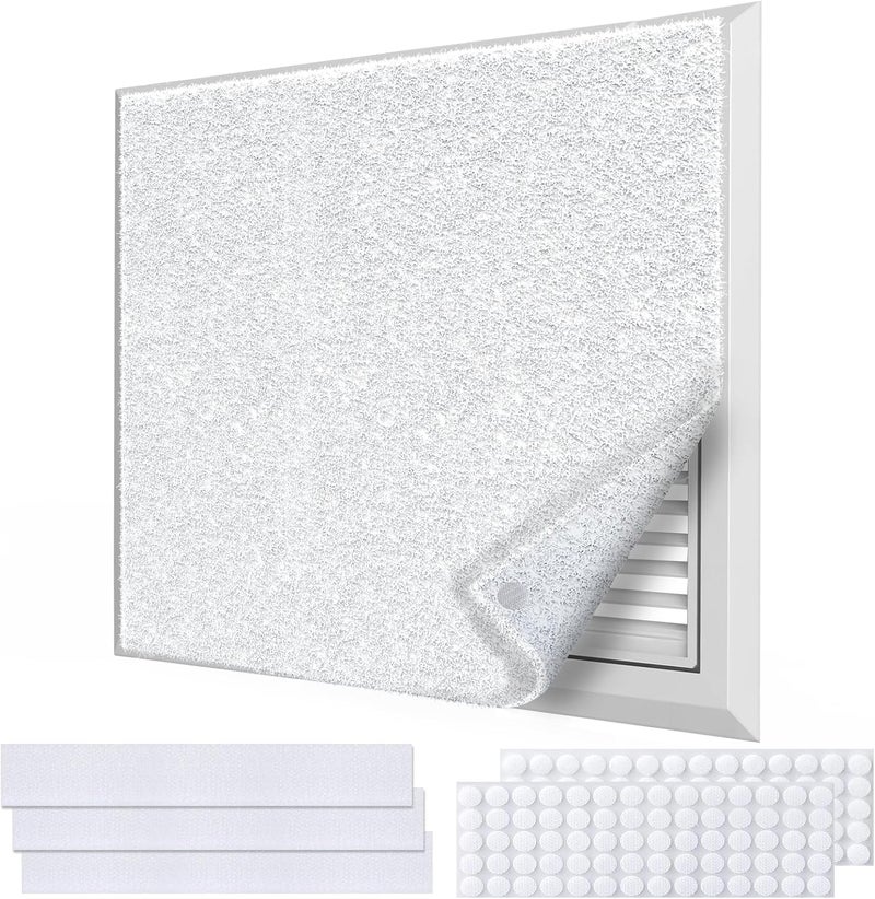 Demiwise Air Vent Filter 20x100 Inch, Cut to Fit (50+filters) Air Filter, Electrostatic Filter Media with 36 Inch Adhesive Tape and 48pcs Hooks for Air Vent, Air Conditioner, HVAC, Registers and Grilles - Image 1