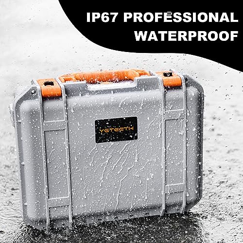 YETEETH Hard Case for DJI Air 3S Air 3, Waterproof Pressure Resistant Carrying Case for DJI Air 3S/3 Accessories - Fits for RC 2/RC-N2/RC-N3 (Grey) - Image 4