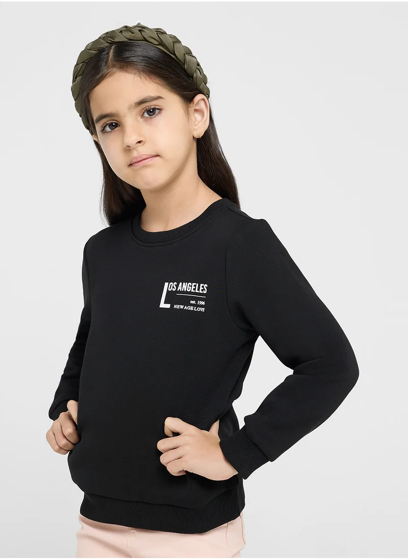 أونلي كيدز Kids Logo Crew Neck Sweatshirt