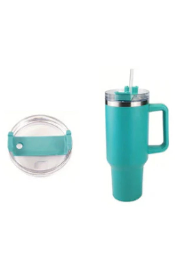 40oz Stainless Steel Travel Tumbler with Handle & Straw – Insulated Mug for Hot & Cold Beverages – Leak-Resistant Lid, Car Cup Holder Compatible – Durable & Stylish Drinkware for Everyday Use  - Image 3