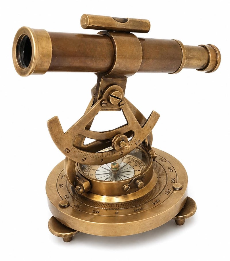 THOR INSTRUMENTS Antique Brass Alidade Compass 6 Nautical Decorative Alidade Compass Rustic Vintage Home Decor Gifts - Image 2