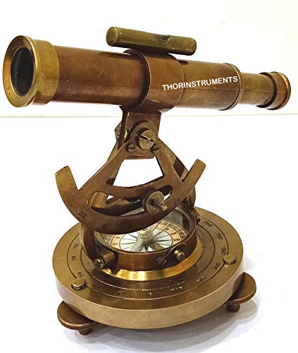 THOR INSTRUMENTS Antique Brass Alidade Compass 6 Nautical Decorative Alidade Compass Rustic Vintage Home Decor Gifts - Image 3