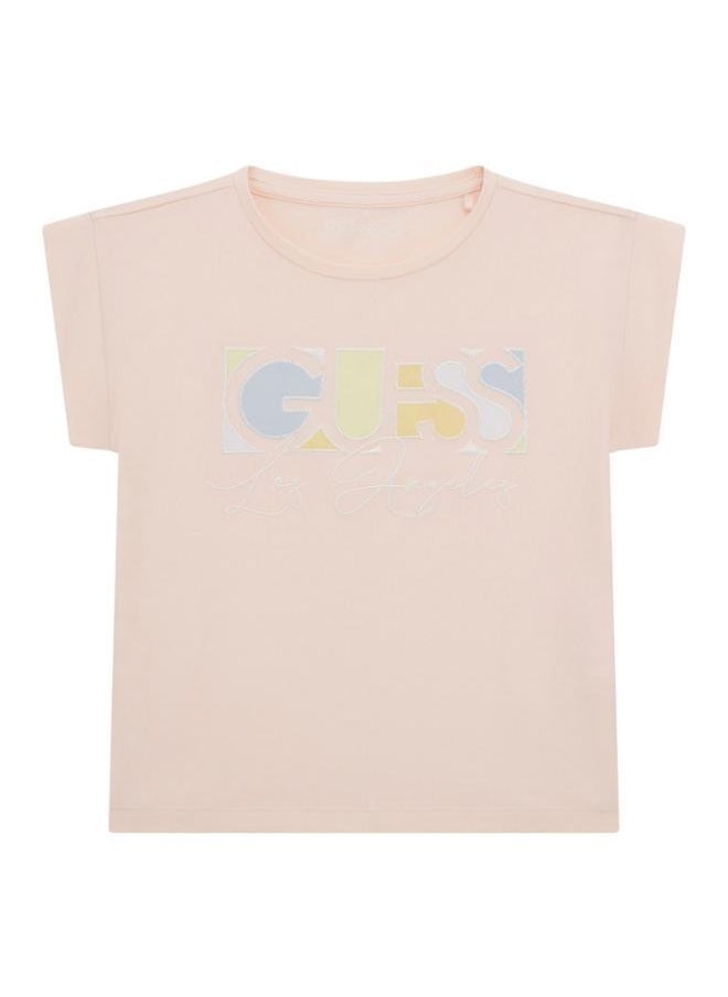 GUESS Kids Slogan Crew Neck T-Shirt  - Image 1