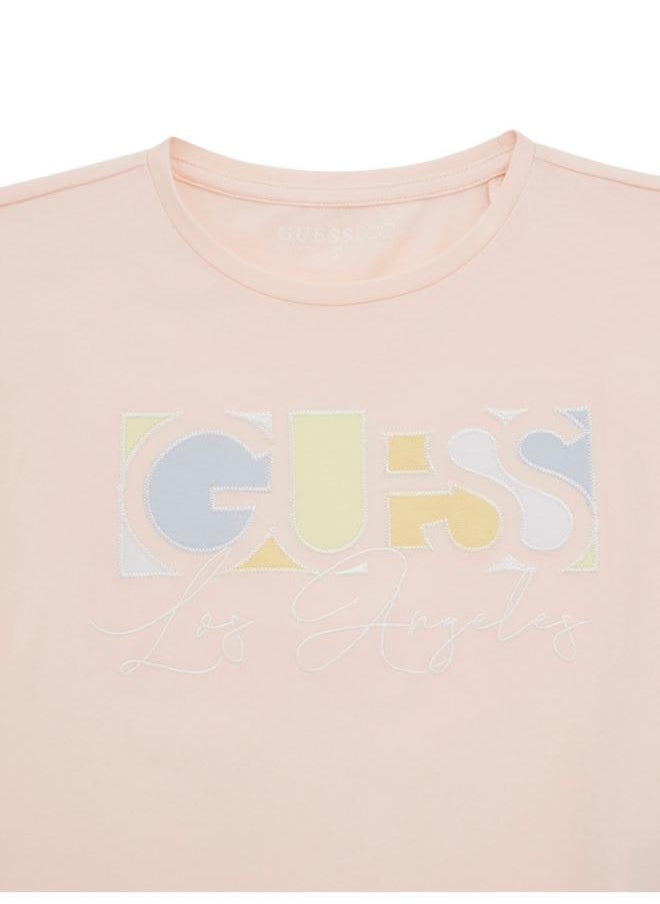 GUESS Kids Slogan Crew Neck T-Shirt  - Image 3