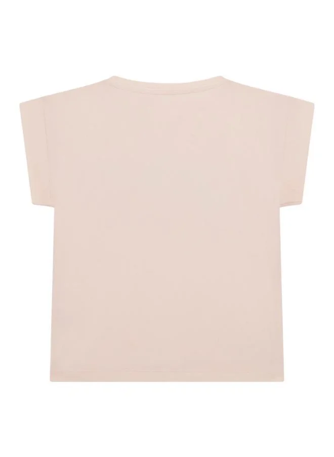 جس Kids Slogan Crew Neck T-Shirt