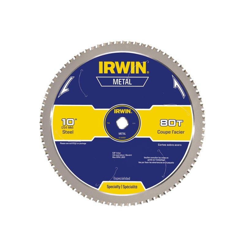 IRWIN Tools Metal-Cutting Circular Saw Blade, 10-inch, 80T (4935561) - Image 1