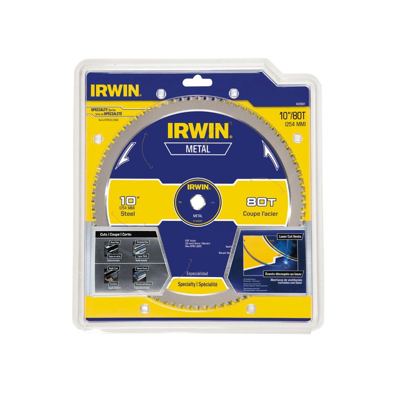 IRWIN Tools Metal-Cutting Circular Saw Blade, 10-inch, 80T (4935561) - Image 2