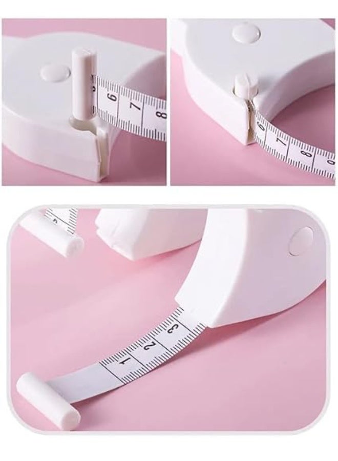 Generic Body Measuring Tape Retractable Dual Sided Accurate Measure with Lock Pin and Push Button for Fitness Weight Loss Sewing Tailoring (152cm/60inches)  - Image 4
