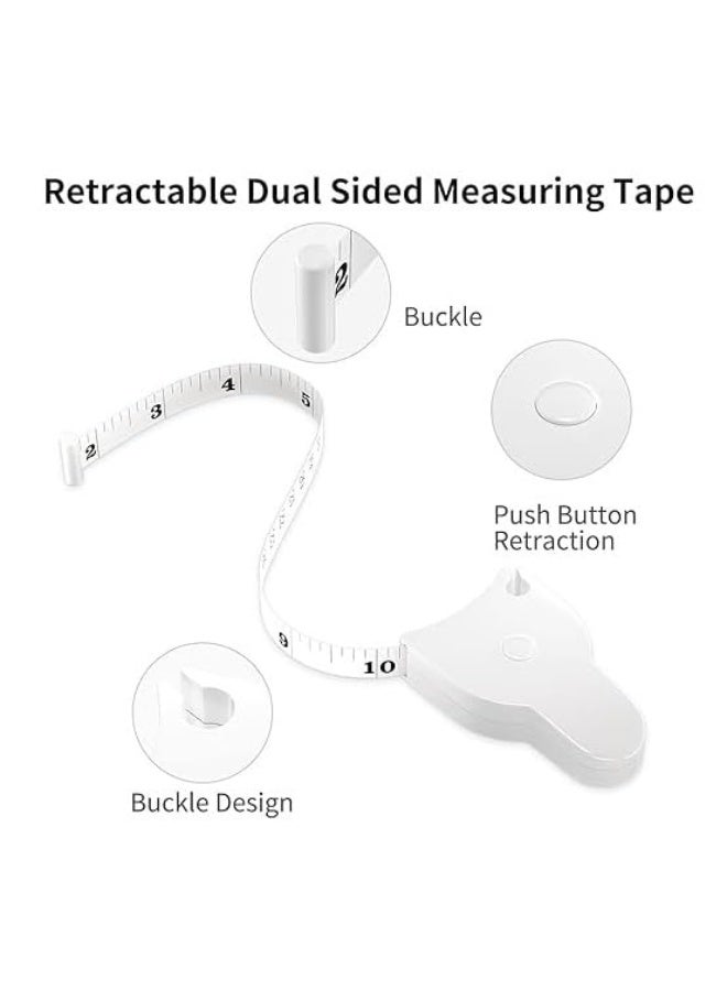 Generic Body Measuring Tape Retractable Dual Sided Accurate Measure with Lock Pin and Push Button for Fitness Weight Loss Sewing Tailoring (152cm/60inches)  - Image 5
