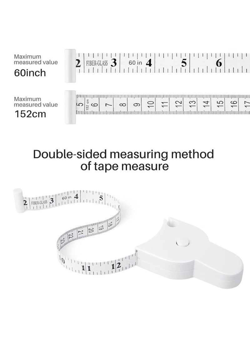 Generic Body Measuring Tape Retractable Dual Sided Accurate Measure with Lock Pin and Push Button for Fitness Weight Loss Sewing Tailoring (152cm/60inches)  - Image 3