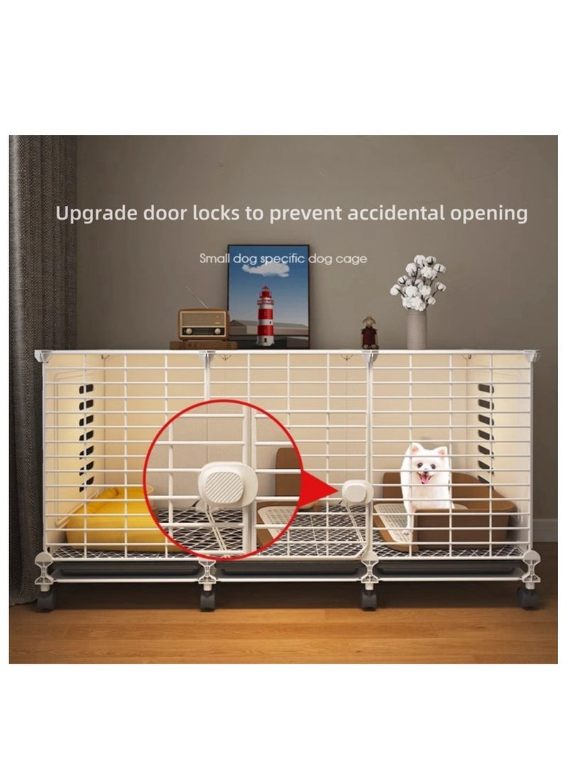 MissTiara Dog cage for small dogs  indoor dog kennel and toilet Perfect for Pet Lovers in Compact Spaces Size: 109*37*57 - Image 4