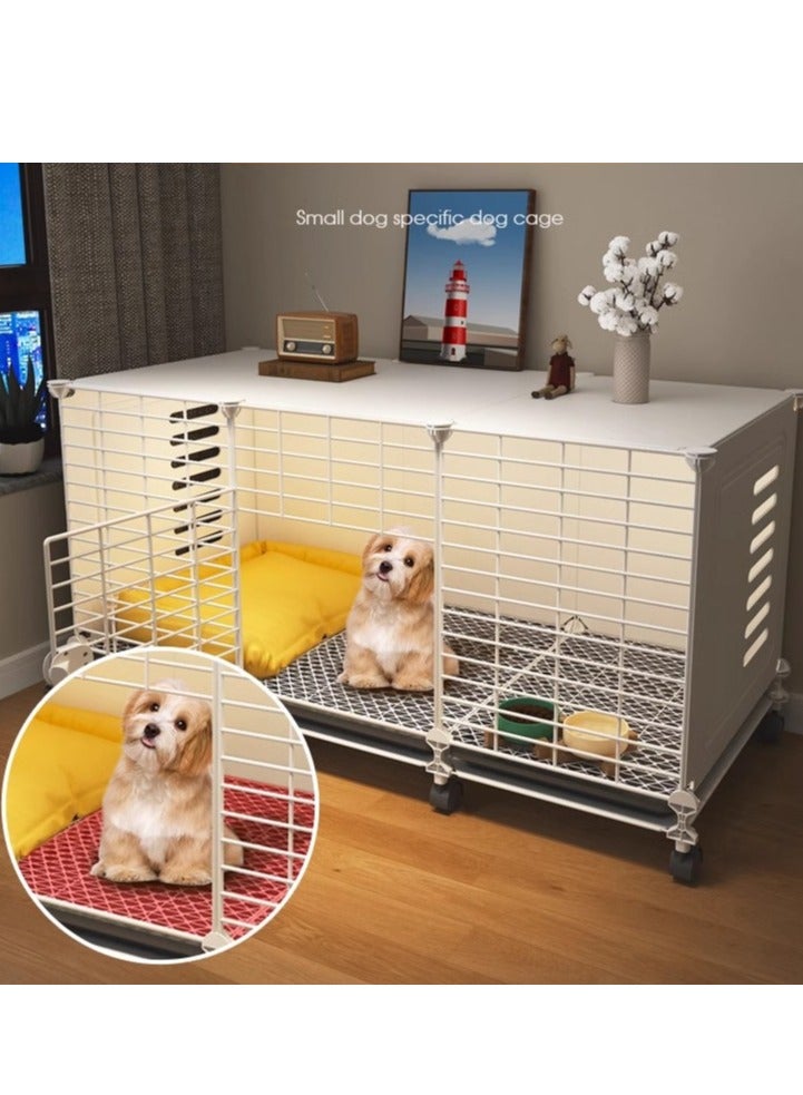 MissTiara Dog cage for small dogs  indoor dog kennel and toilet Perfect for Pet Lovers in Compact Spaces Size: 109*37*57 - Image 5