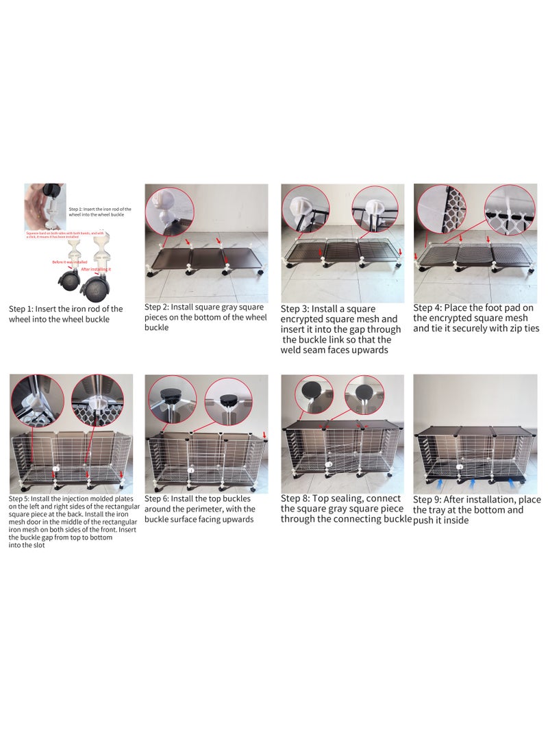 MissTiara Dog cage for small dogs  indoor dog kennel and toilet Perfect for Pet Lovers in Compact Spaces Size: 109*37*57 - Image 3