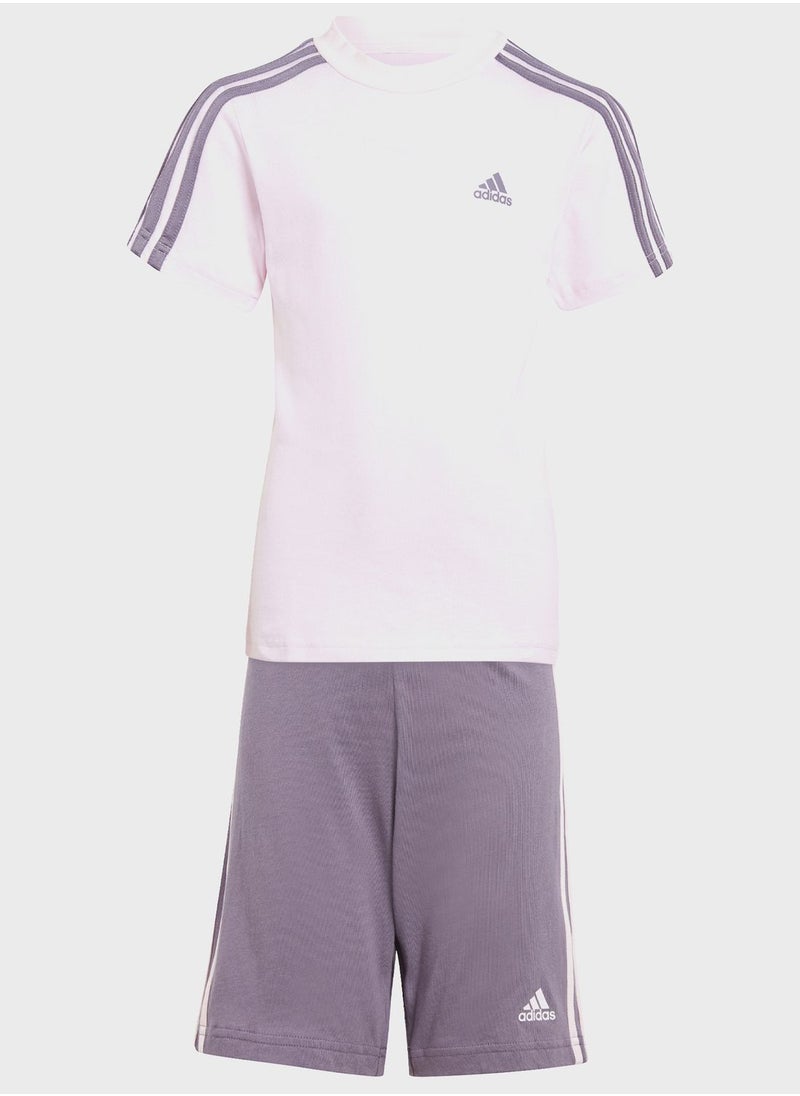 Adidas - Essentials 3-Stripes Tee And Shorts Set - Image 1