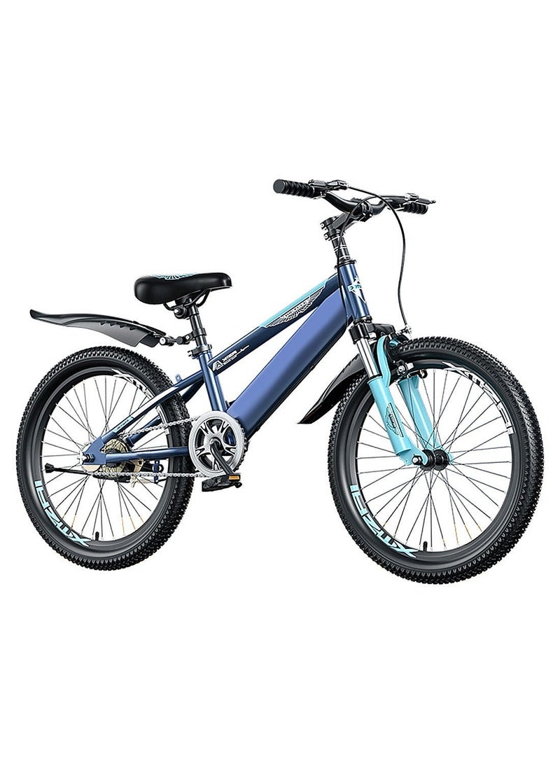 XMZAI Kids Bike 18 Inch Mountain Bike for 6-12 Years Boys and Girls, High Carbon Steel Lightweight and Stable Mountain Bicycle for Youth, with Adjustable Seat and Dual Brake Cycle - Image 1