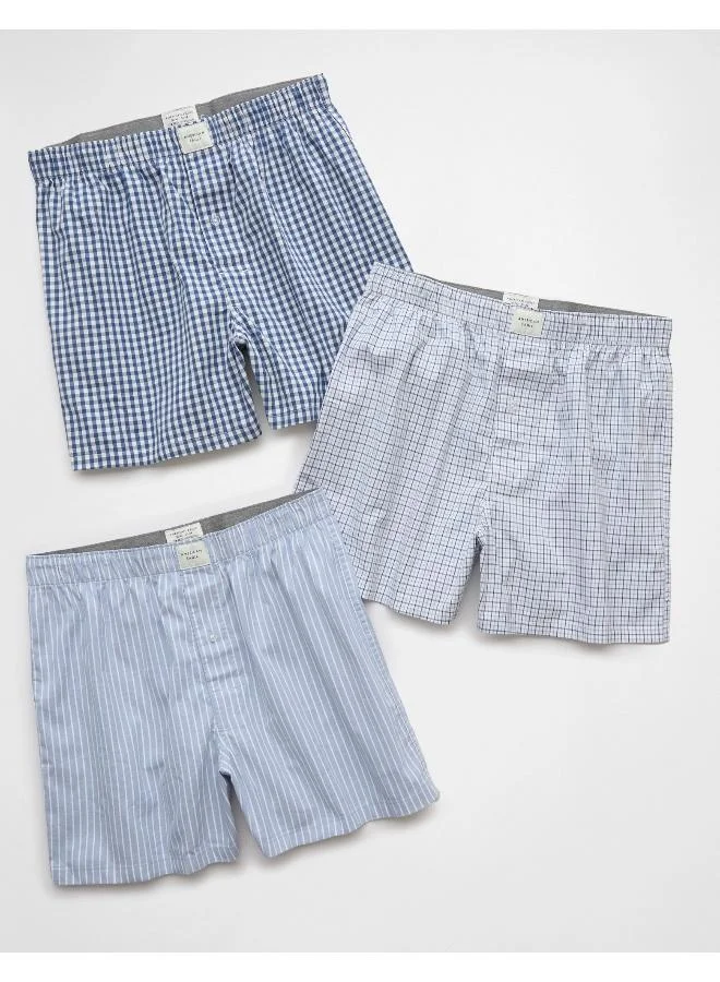 American Eagle AEO Men's Stretch Boxer Short 3-Pack