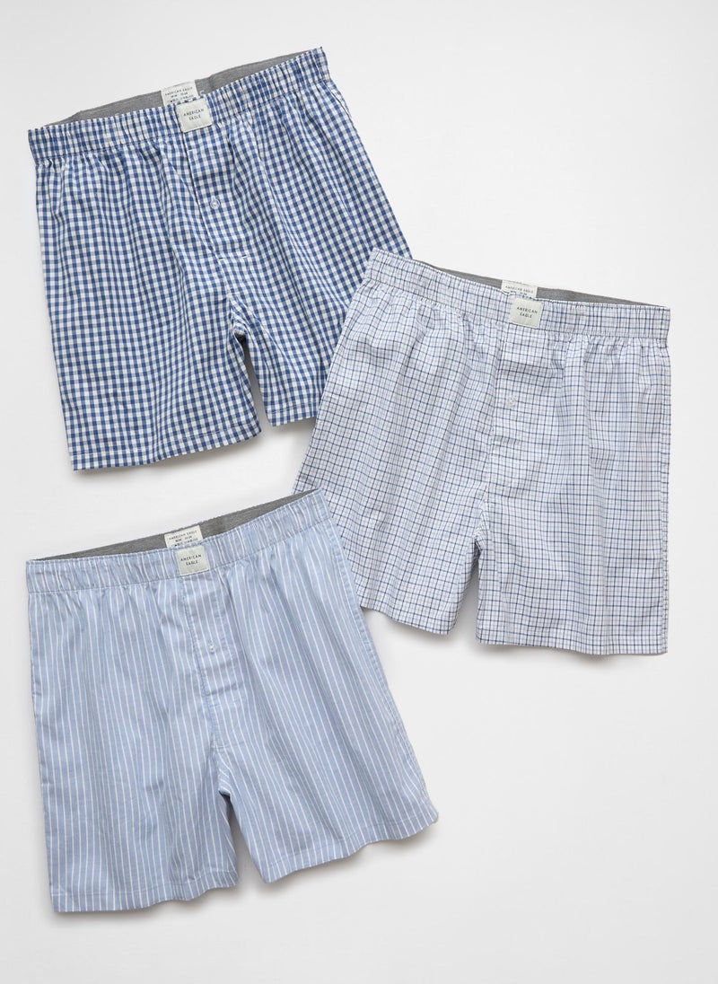 American Eagle AEO Men's Stretch Boxer Short 3-Pack 