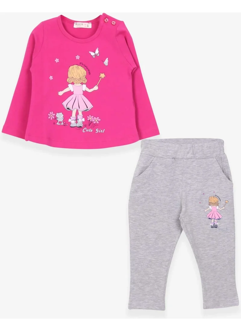 بريز Girl's Tights Suit Princess Girl Printed 1-4 Years, Pink