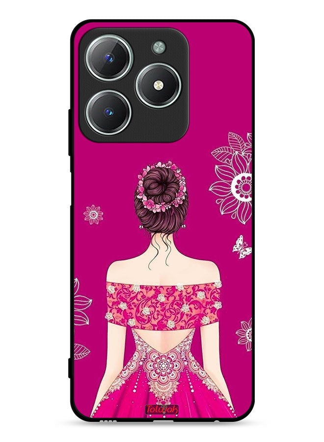 Tolwak غطاء حماية Realme C63 4G للفتيات وفن الزهور - Image 1