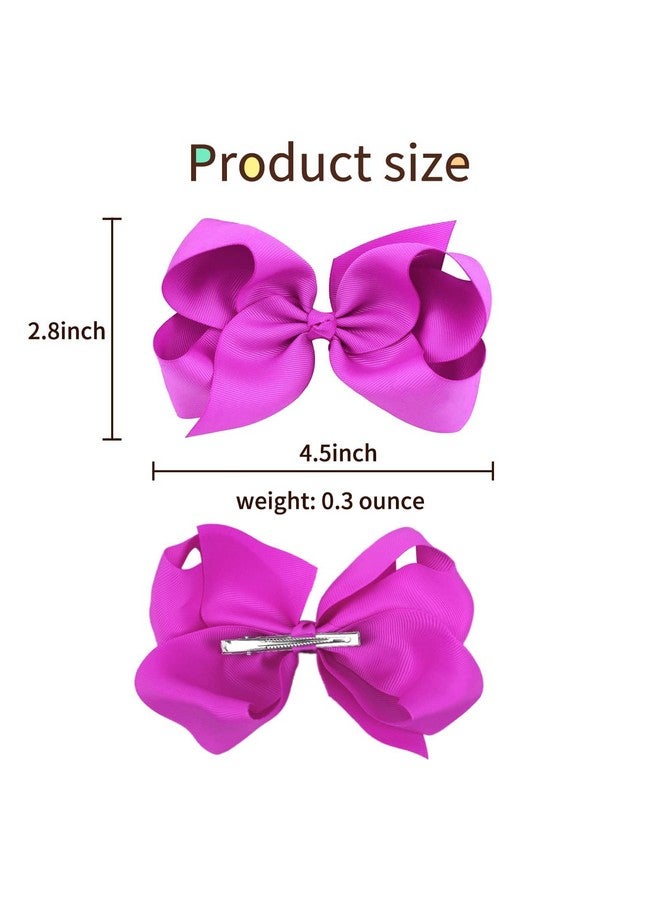 Oaoleer 40Pcs 4.5" Hair Bows Clips Grosgrain Ribbon, Alligator Clips, Barrettes Hair Accessories for Baby Girls Infants Toddlers Kids Teens Children (4.5 Inch, 20 Colors in Pairs) - Image 4