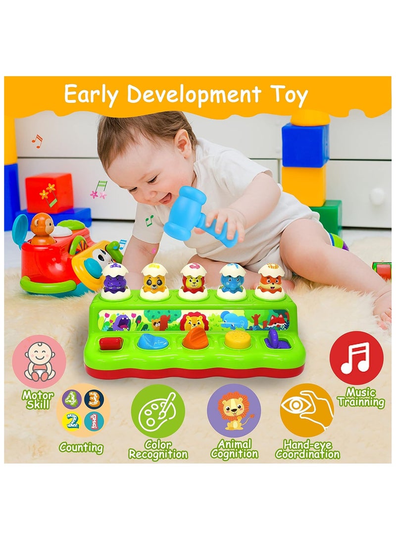 general Interactive Pop Up Animals Toy with Music  Light, Animal Sound, Hammer, Baby Toys 12-18 Months 9+ Months, Cause and Effect Toys for 1 Year Old Boy Girl Toddler Toys Age 1-2 Baby Musical Toys - Image 5