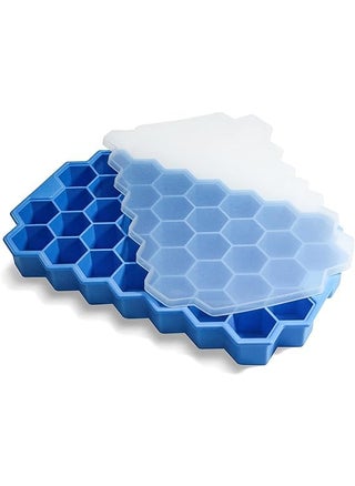 GELON Silicone Ice Cube Tray with Lid 37 Hexagonal Grids Blue - pzsku/ZE380F87C95F8CF00B443Z/45/1746637638/8e592ceb-c90f-4ad5-9628-30cb204da69e