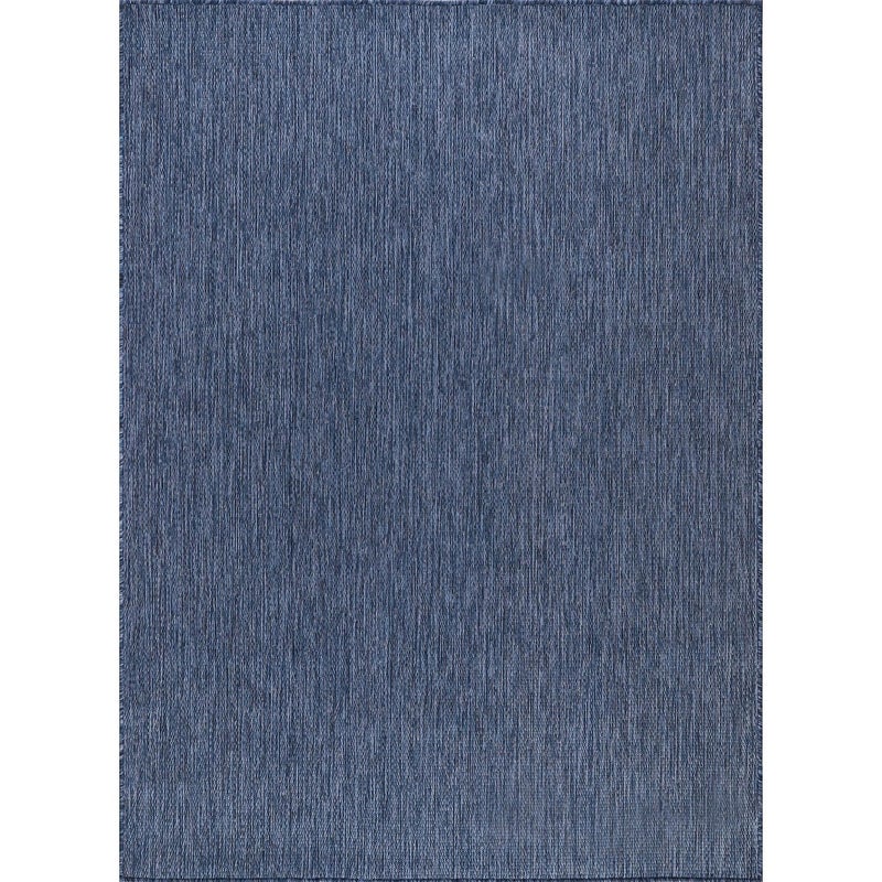 CAMILSON Outdoor Rug 8x10 Modern Area Rugs for Indoor and Outdoor Patios and Porches - Waterproof, Washable, Non-Shedding, Easy-to-Clean Outside Carpet (8 x 10, Solid - Navy Blue) - Image 2