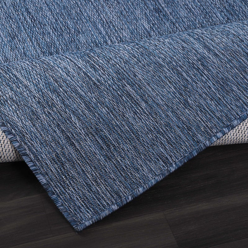 CAMILSON Outdoor Rug 8x10 Modern Area Rugs for Indoor and Outdoor Patios and Porches - Waterproof, Washable, Non-Shedding, Easy-to-Clean Outside Carpet (8 x 10, Solid - Navy Blue) - Image 4