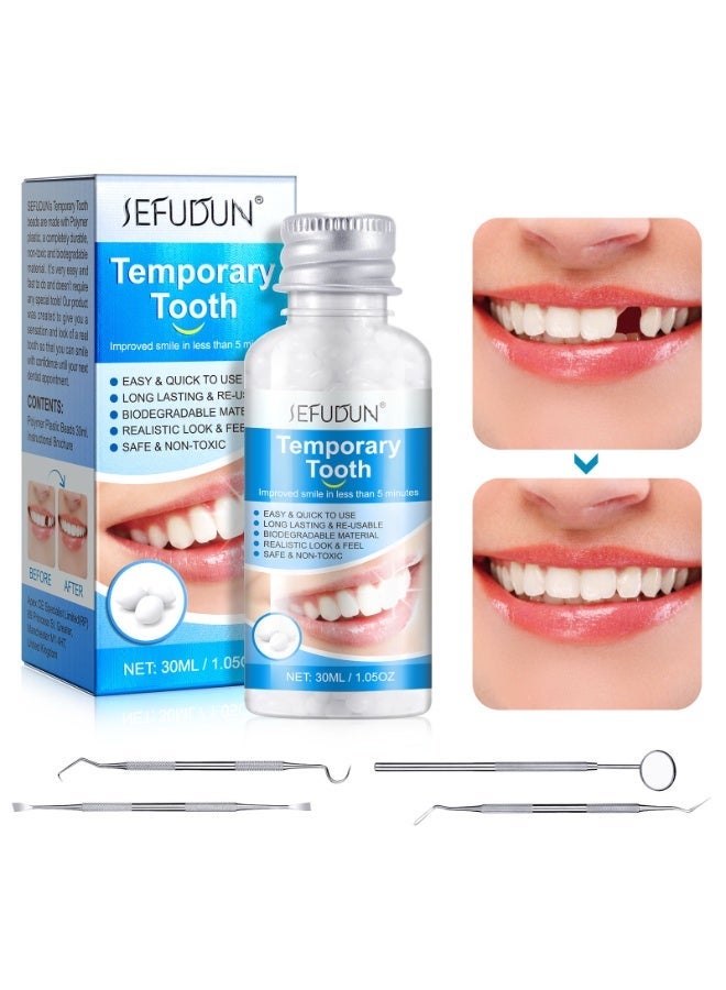 Sefudun Thermal Forming False Teeth –Tooth Repair Kit, Moldable Tooth Filling Repair Kit, Dental Care Kit Fixing The Missing and Broken Replacements, DIY Natural Filling Fake Teeth,Smile Confidently Again - Image 1