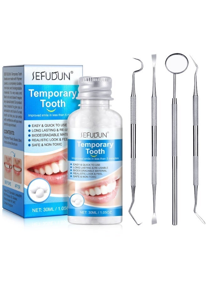 Sefudun Thermal Forming False Teeth –Tooth Repair Kit, Moldable Tooth Filling Repair Kit, Dental Care Kit Fixing The Missing and Broken Replacements, DIY Natural Filling Fake Teeth,Smile Confidently Again - Image 2