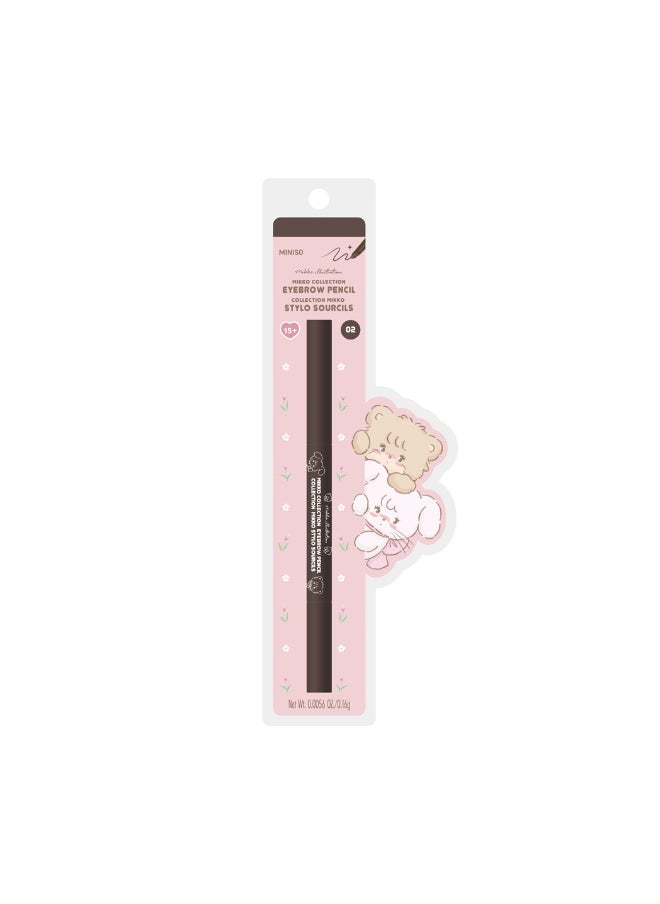 Miniso - Define and shape your brows with this easy-to-use eyebrow pencil from the MIKKO Collection (shade 02). - Image 1