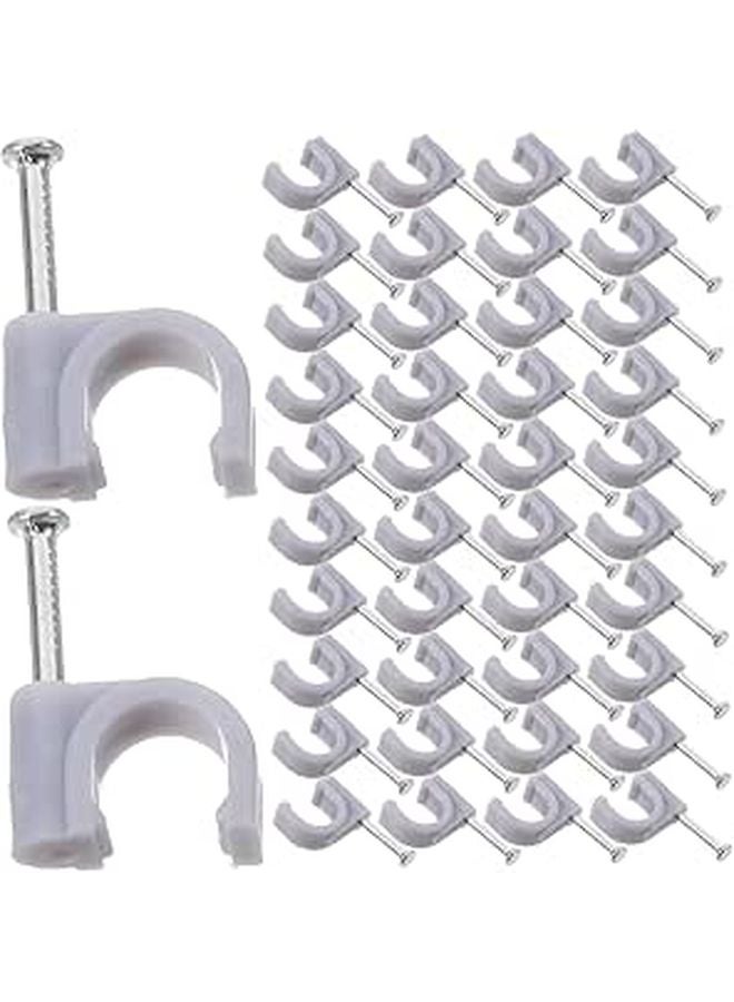 Steel Cable Clips 100Pcs Quick Release Wire Fasteners For TV Coax Ethernet Speaker Extension Cord - Image 1
