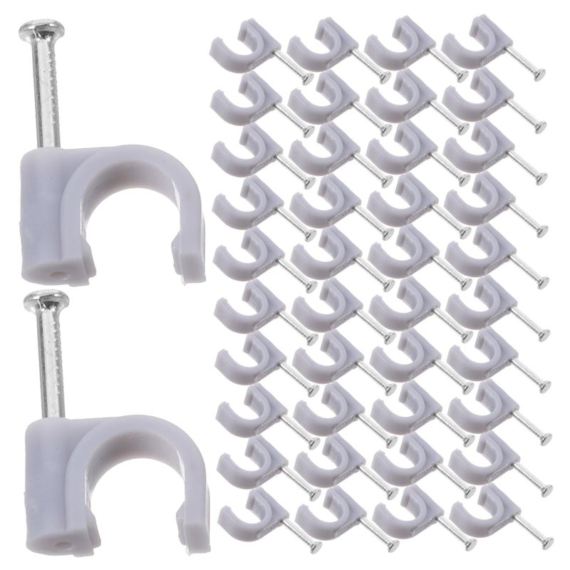 Steel Cable Clips 100Pcs Quick Release Wire Fasteners For TV Coax Ethernet Speaker Extension Cord - Image 2