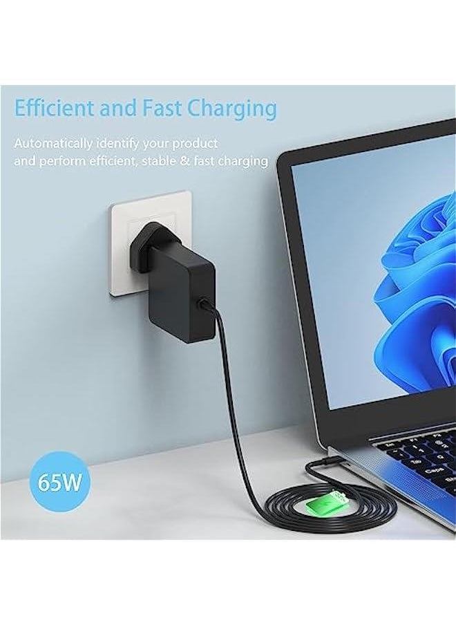 Generic 65W 45w USB C Laptop Fast Charger for Lenovo Thinkpad Yoga, Mac Book Pro, Hp Elitebook Spectre Envy, Huawei,Dell Latitude,Asus,MacBook air,Acer,Type C Computer Replacement Power Adapter Cord C0004  - Image 4