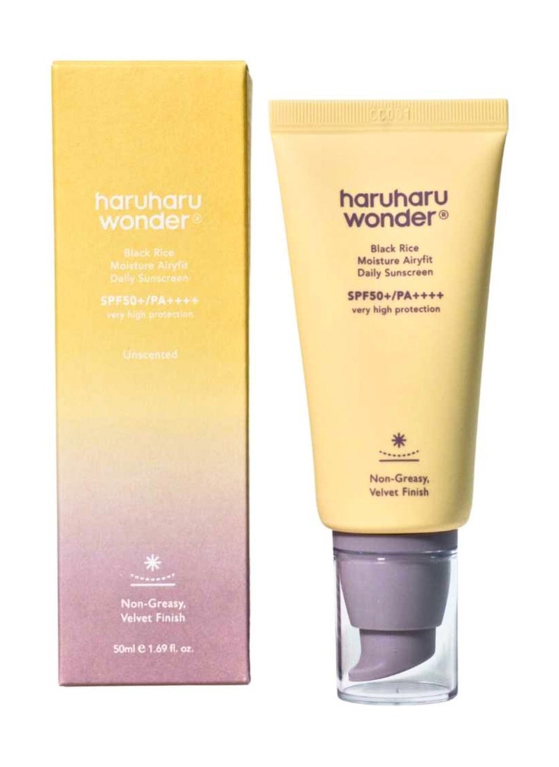 هارو هارو وندر - هارو هارو وندر كريم واقي شمس SPF50 بخلاصة الأرز الأسود غير دهني-50 مل - Image 1